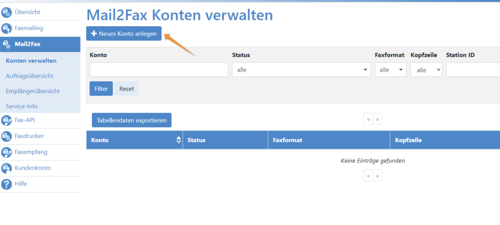 Mail2Fax_Konten_verwalten