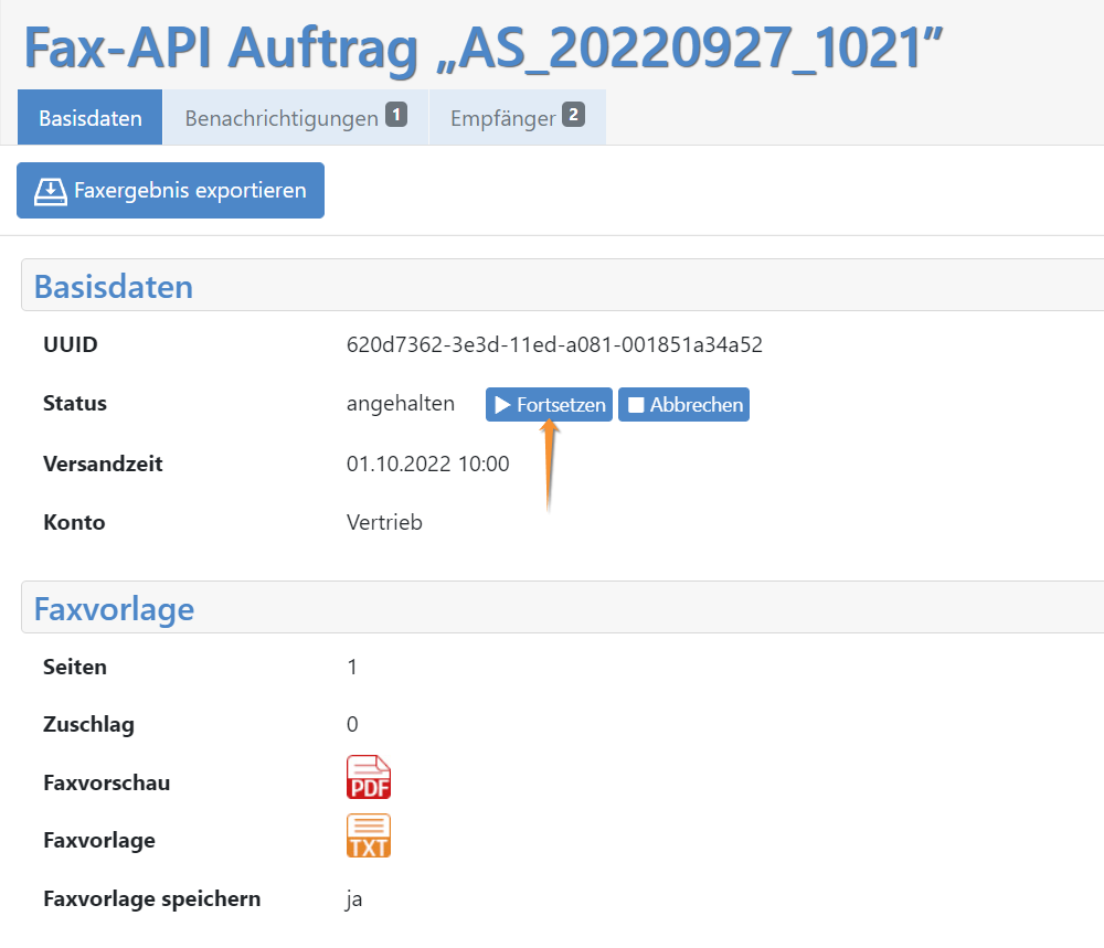 Fax-API_Auftrag bearbeiten_Auftrag_fortsetzenpng