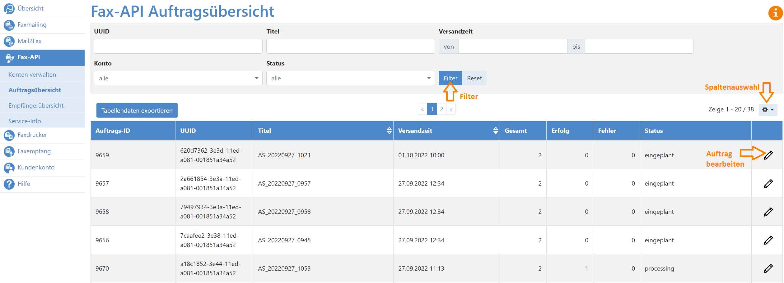 Fax-API_Auftragsübersicht
