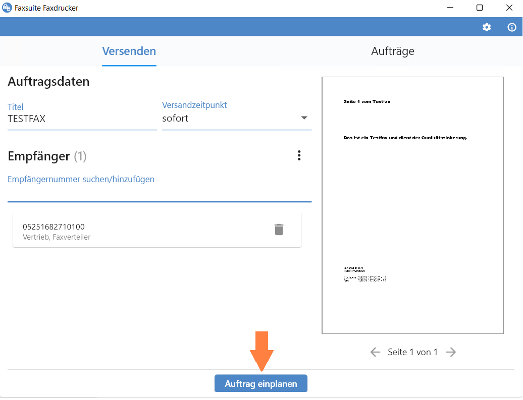 3.1 Faxdokument Einplanung_Empfängernummer