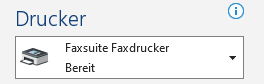 Druckmenü – Faxsuite Faxdrucker App